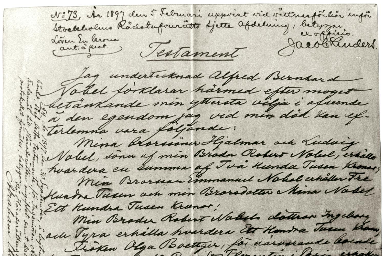 alred nobels testamente scx